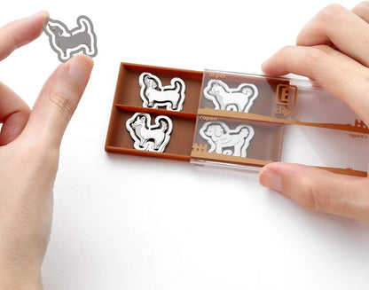 Midori 43356006 Etching Clips, Dogs Pattern