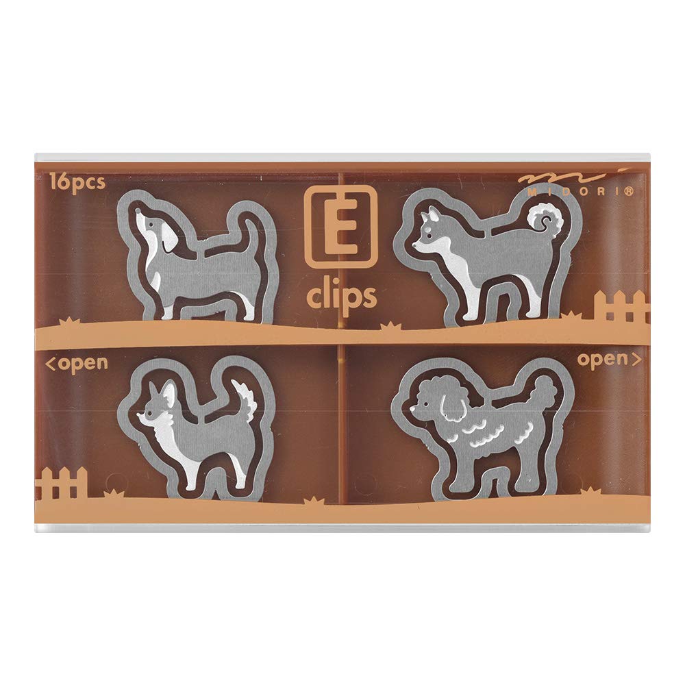 Midori 43356006 Etching Clips, Dogs Pattern