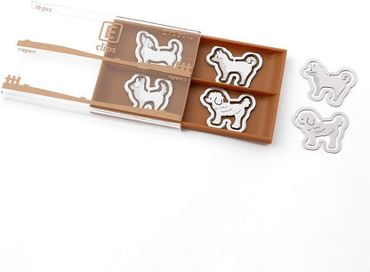 Midori 43356006 Etching Clips, Dogs Pattern
