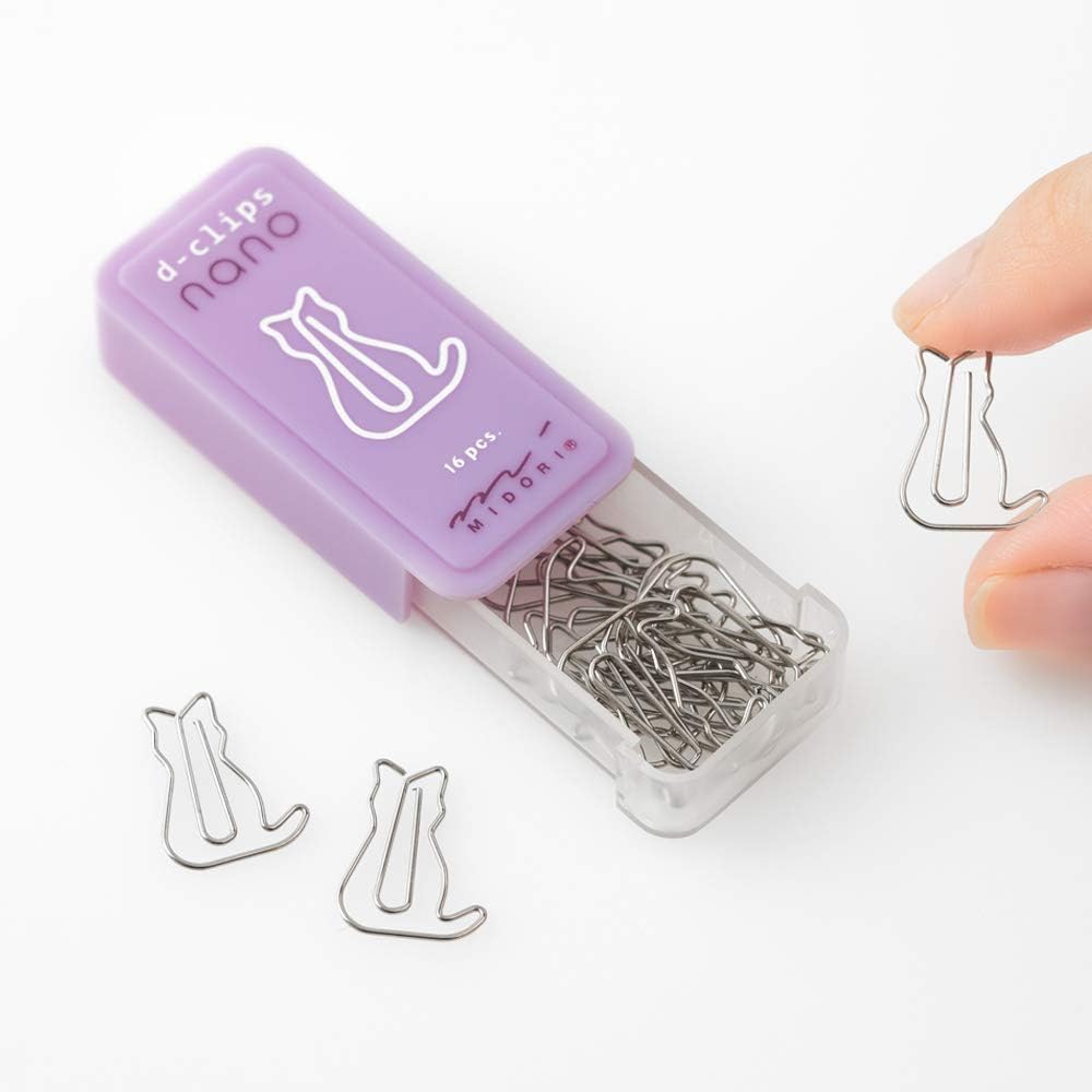 Midori 43377006 Deep Clips Nano Cat Pattern