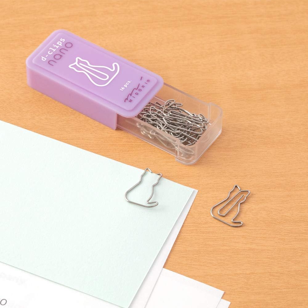 Midori 43377006 Deep Clips Nano Cat Pattern