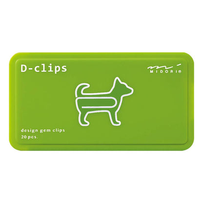 Midori D-clips 43386-006 Dog Paper Clips (Pack of 20