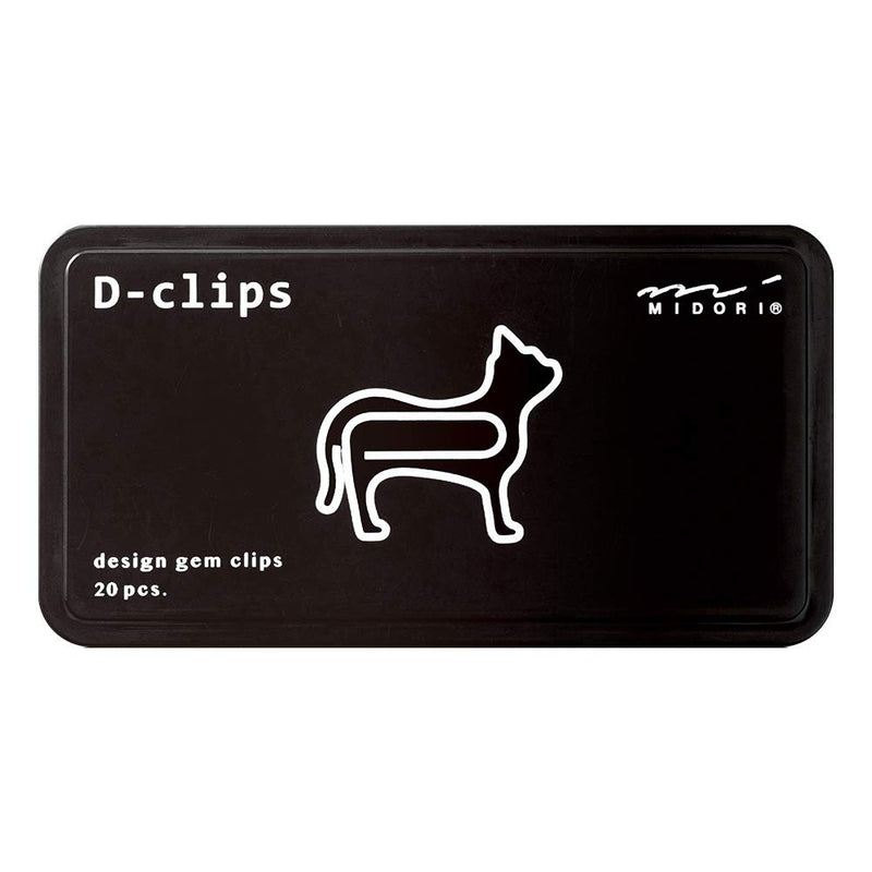 Midori D-clips Cat Paper Clips (Pack of 20) 43387-006