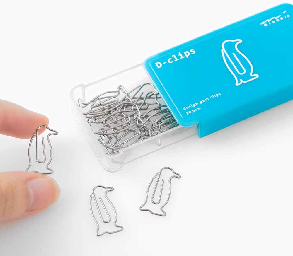 Midori 43392-006 Paperclip Penguin 20 Paper Clips