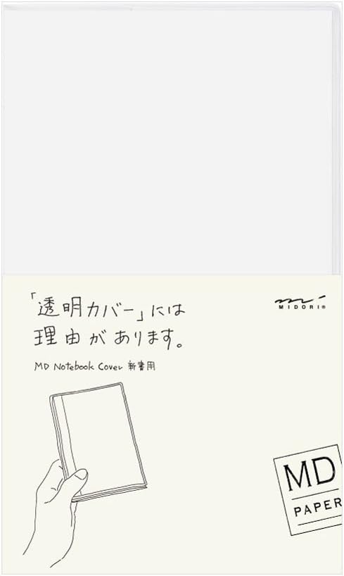 Midori 49359006 – Crystal Clear Plastic Case for Notebook, Size M