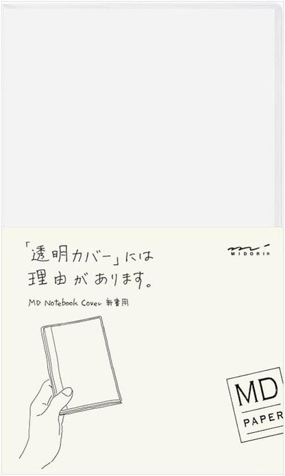 Midori 49359006 – Crystal Clear Plastic Case for Notebook, Size M