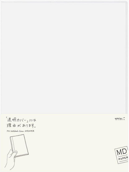 Midori- Clear Cover for MD Notebook &ltL> Funda de plástico Transparente para Cuaderno, tamaño L, L (49390006