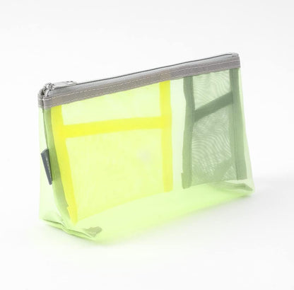 Midori Pen & Tool Pouch with Gusset, yellow-green, 1個 (x 1), Simple
