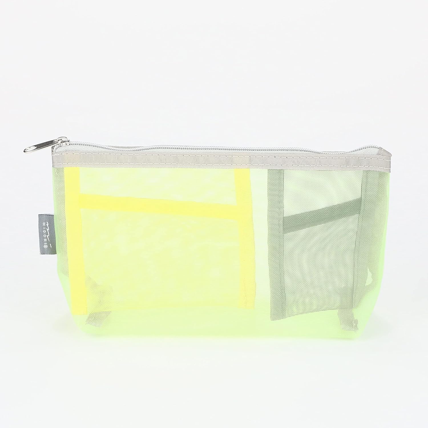 Midori Pen & Tool Pouch with Gusset, yellow-green, 1個 (x 1), Simple