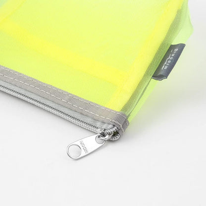 Midori Pen & Tool Pouch with Gusset, yellow-green, 1個 (x 1), Simple