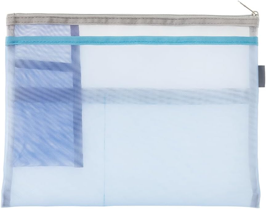 Midori Pen & Tool Pouch <B5> Mesh Light Blue