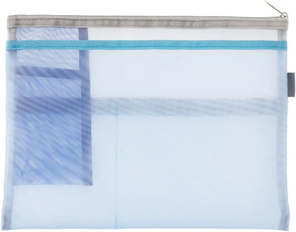 Midori Pen & Tool Pouch <B5> Mesh Light Blue