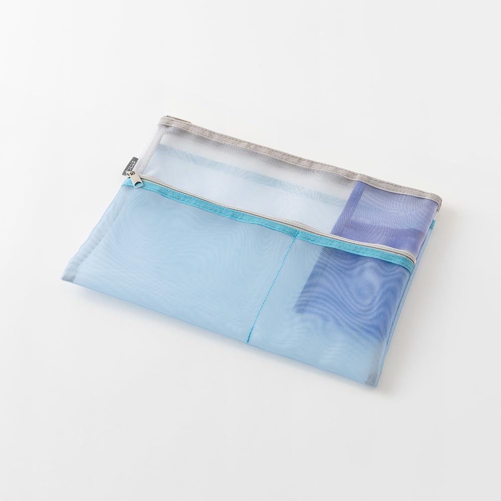 Midori Pen & Tool Pouch <B5> Mesh Light Blue