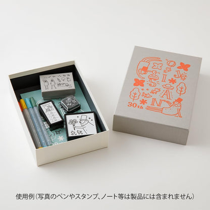 Midori 55313006 Stationery Kit, Tool Box, Gray, Ojisan, 30th Anniversary
