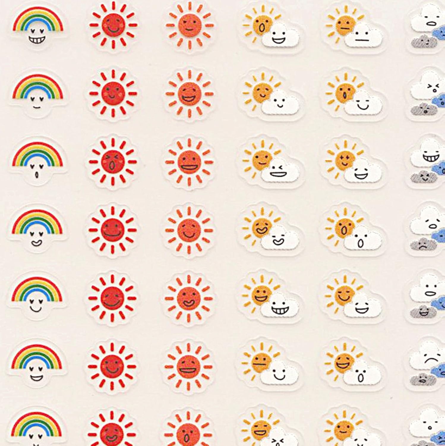 Pipsticks Weatherproof Multicolor Tropical Weather Pattern Sticker for Plastic, Glass, Metal Surfaces