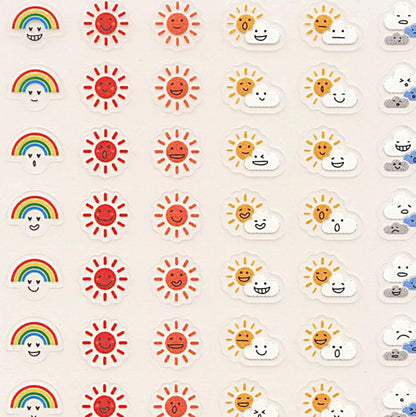 Pipsticks Weatherproof Multicolor Tropical Weather Pattern Sticker for Plastic, Glass, Metal Surfaces