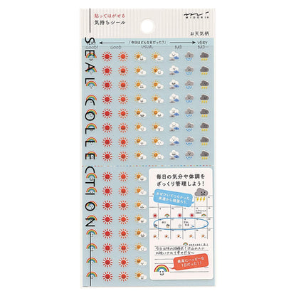 Pipsticks Weatherproof Multicolor Tropical Weather Pattern Sticker for Plastic, Glass, Metal Surfaces