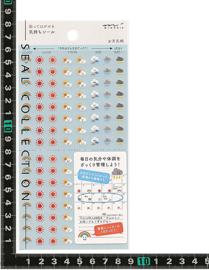 Pipsticks Weatherproof Multicolor Tropical Weather Pattern Sticker for Plastic, Glass, Metal Surfaces