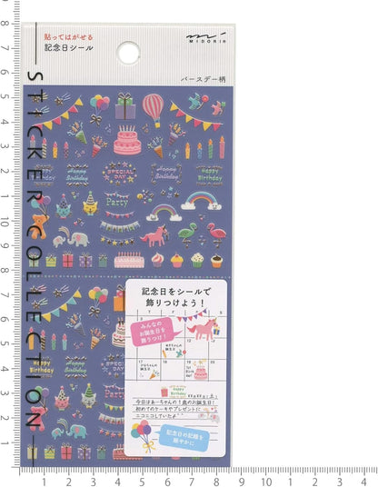 82459-006 Notebook Stickers, Anniversary, Birthday Pattern, Sticker Decoration