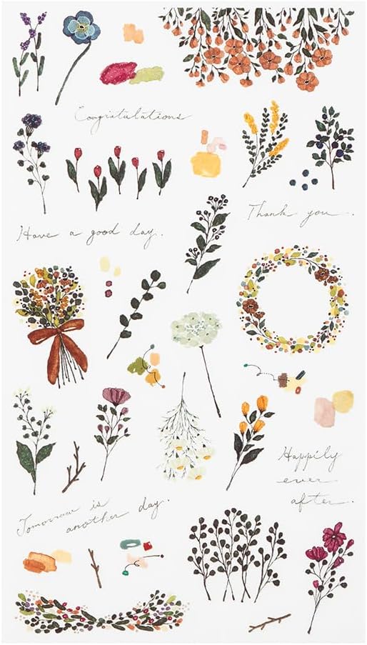 Midori Seal 82580006 Decal Motif Floral Print