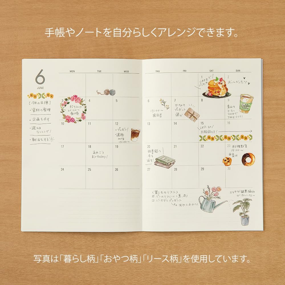 Midori 82584006 Sticker Decal Snack Pattern