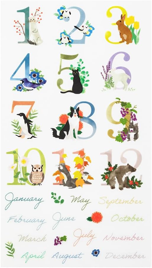 Midori Seal Decal Monthly Pattern 82585006