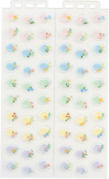 Midori 82599 Day planner sticker/sticker for desk calendar schedule sticker M 【flower pattern】