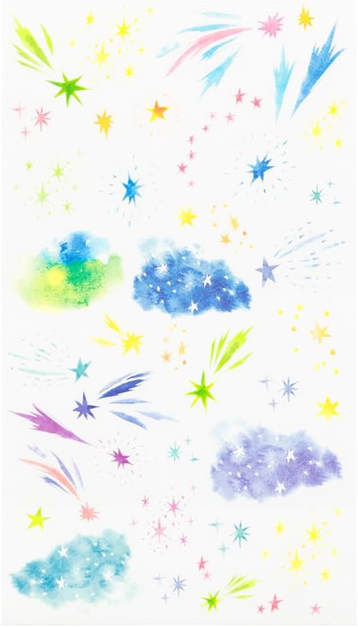 Midori Transfer Sticker 2635 Watercolor Starry Sky