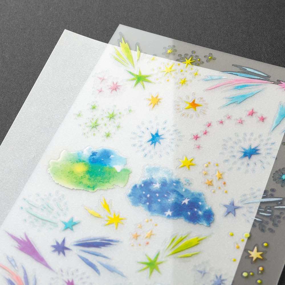 Midori Transfer Sticker 2635 Watercolor Starry Sky