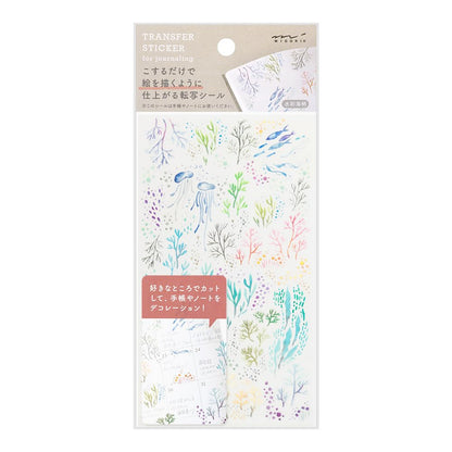 Midori 82636006 Sticker Decal Watercolor Sea Pattern