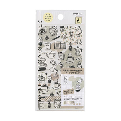 Peel and stick masking stickers 2 pieces  notebook decoration cute 826