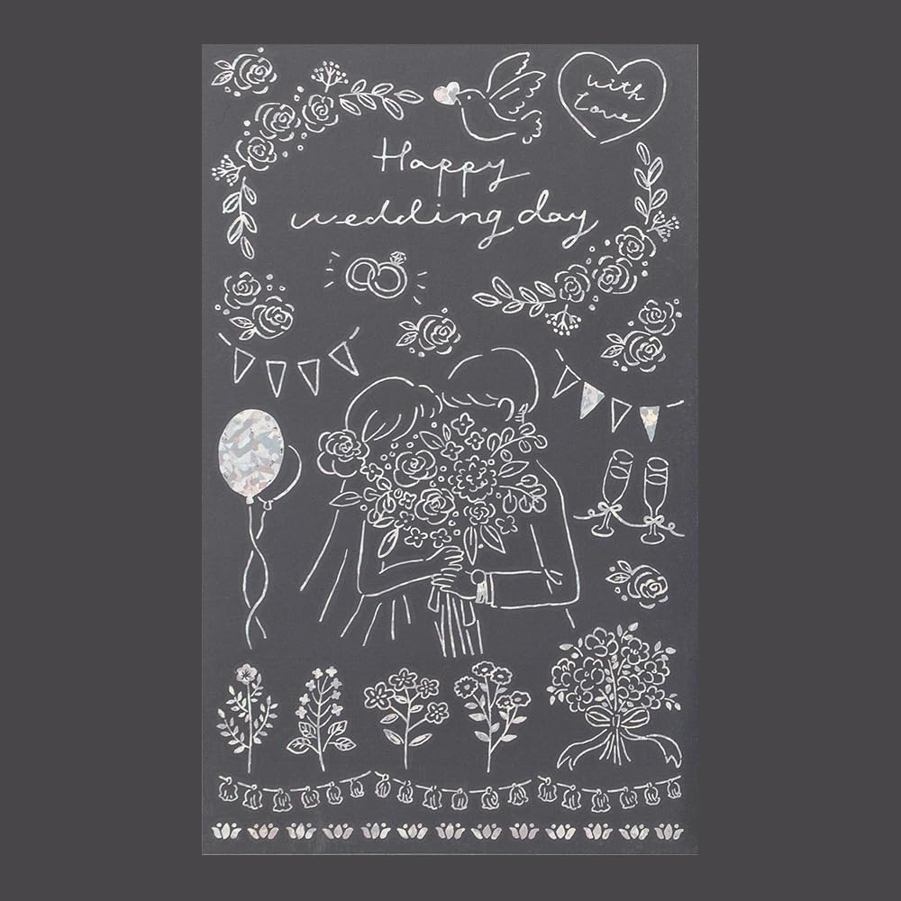 Midori 82652006 Sticker Decal Foil Wedding Pattern