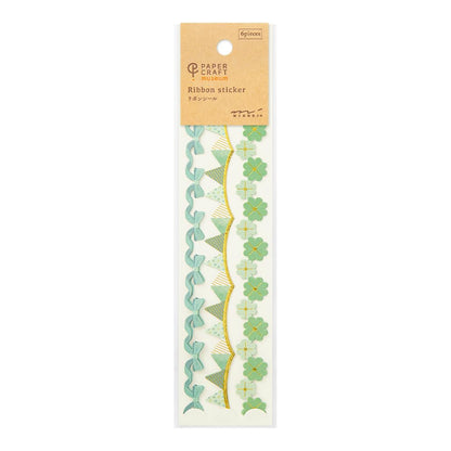 Midori Pc Museum Ribbon Sticker 2660 Green