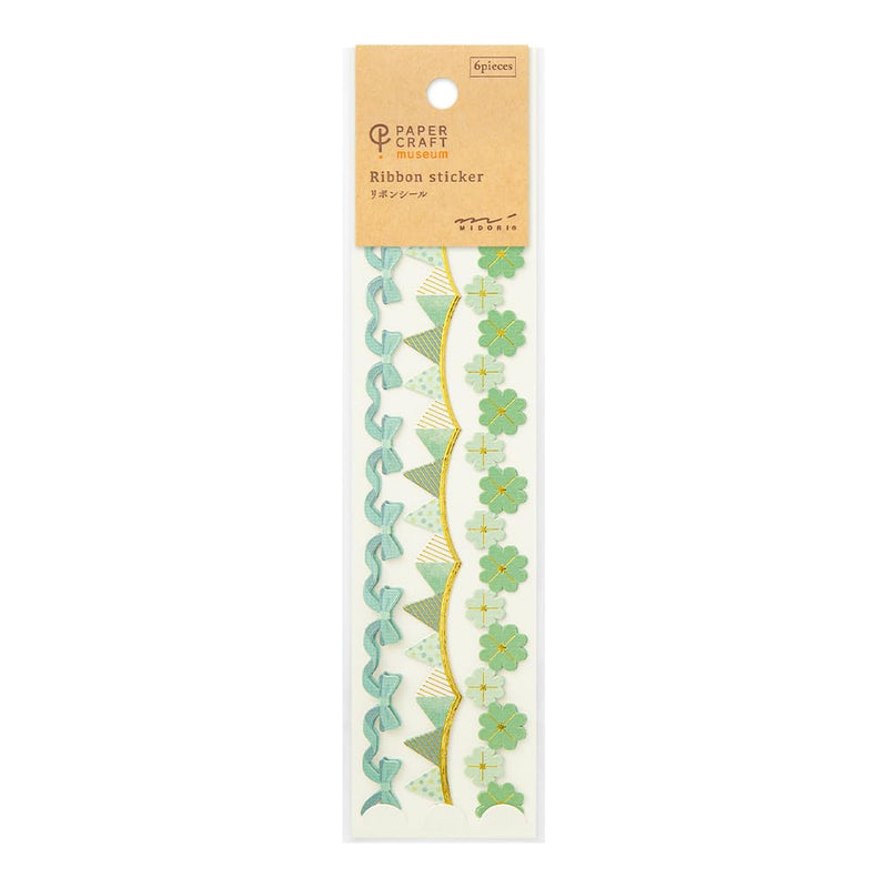 Midori Pc Museum Ribbon Sticker 2660 Green