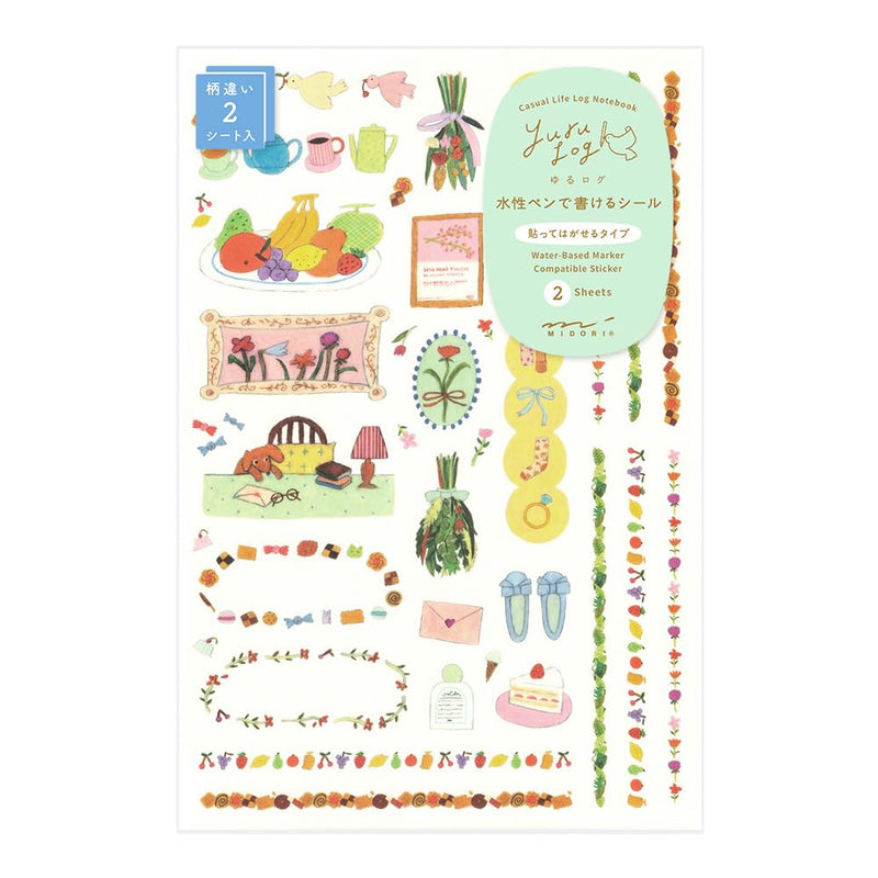 Midori Seals 82675006 Loose Log My Life Pattern, Pack of 2