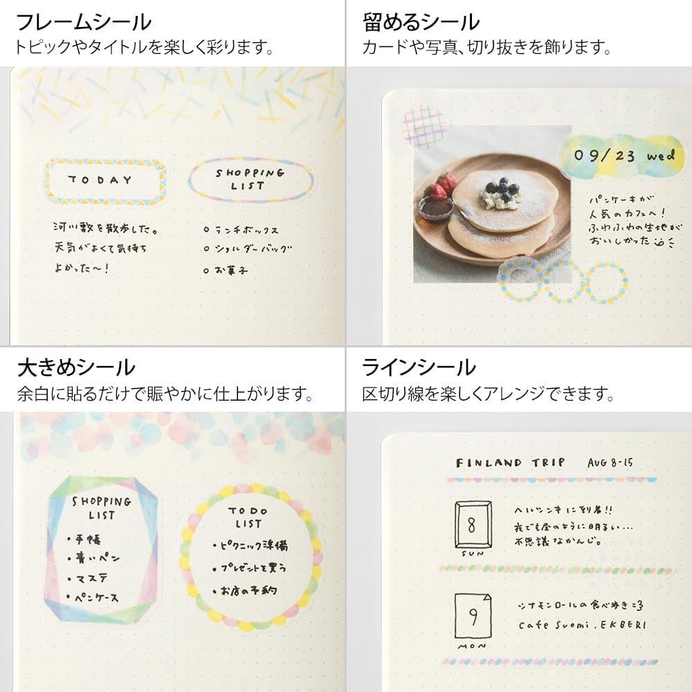 Watercolor Stickers 2 Sheets by Midori