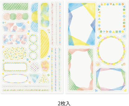 Watercolor Stickers 2 Sheets by Midori