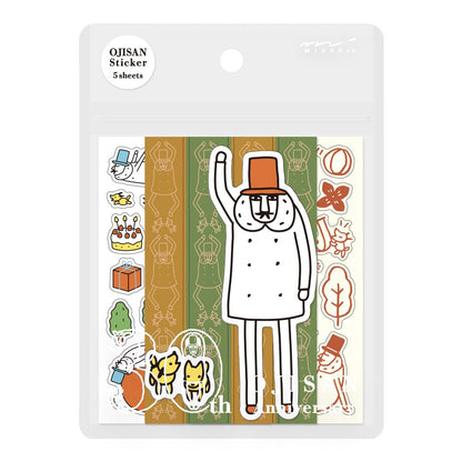 Midori 82691006 Sticker Decoration A Pattern Ojisan 30th Anniversary