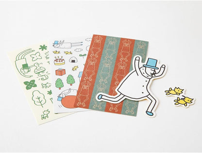 Midori 82692006 Sticker Decoration B Pattern Ojisan 30th Anniversary