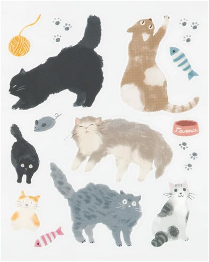 Midori 82700006 Sticker Decal Glossy Cat Pattern