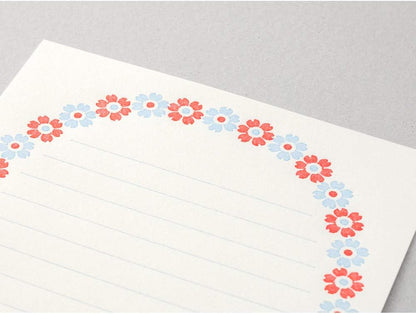 Letter Press, Blue Flower Frame