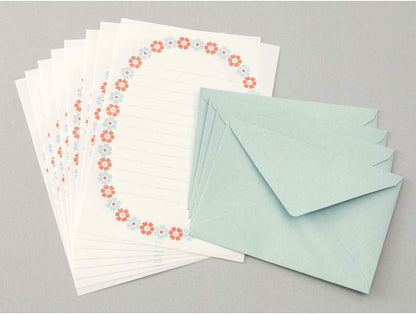 Letter Press, Blue Flower Frame