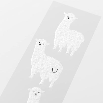 Midori 86636006 Letter Set with Stickers, 12 Stationery Notes, 4 Envelopes, Alpaca Pattern B