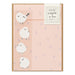 Midori 86637006 Letter Set with Stickers, 12 Stationery Notes, 4 Envelopes, Shimaenaga Pattern A