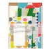 Midori 86762006 Letter Set, Rattle, 5 Size Envelopes, Geometric Pattern