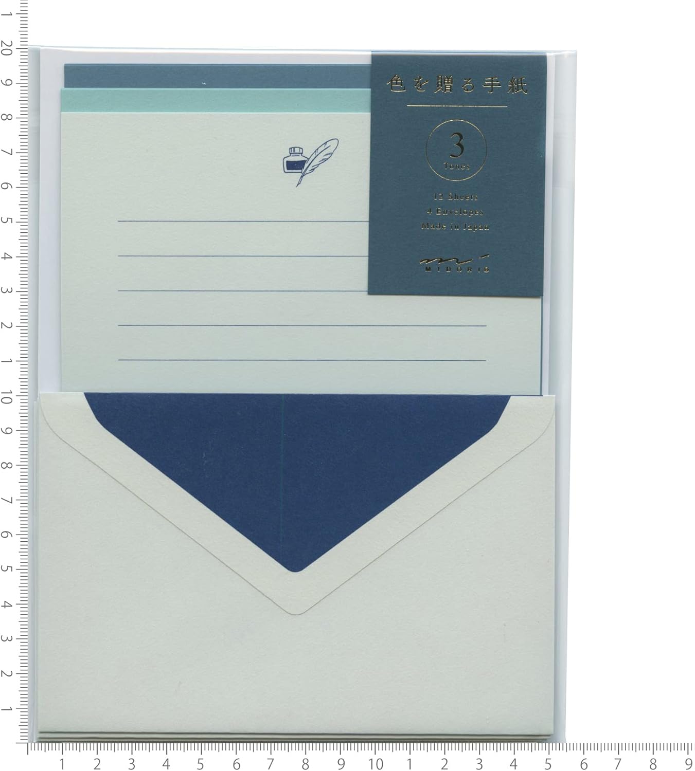 Midori 86914006 Letter Set, Gift Colors, White