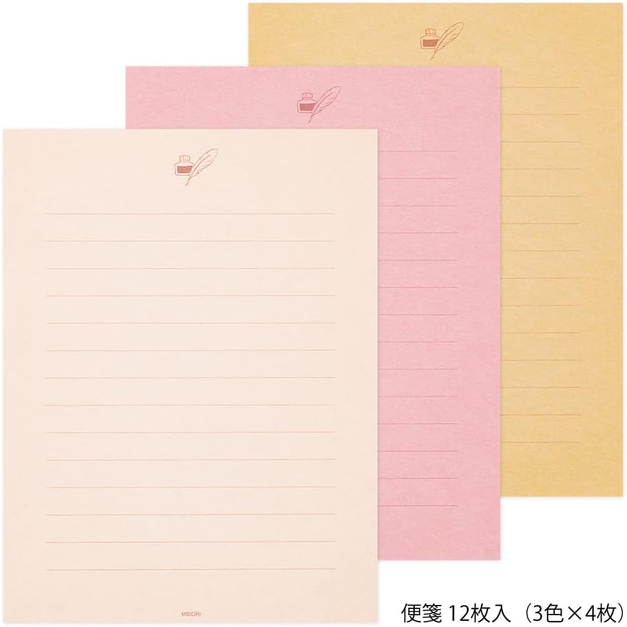 Midori 86915006 Letter Set, Gift Colors, Pink