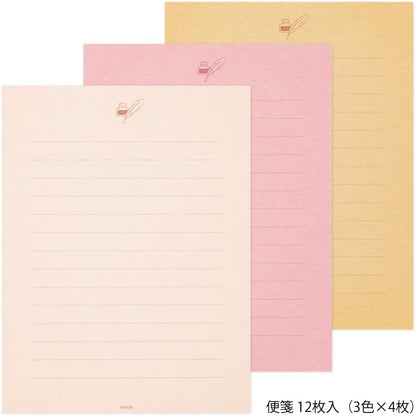 Midori 86915006 Letter Set, Gift Colors, Pink