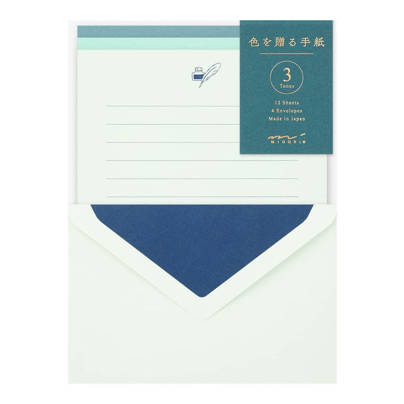 DESIGNPHIL 86917006 Midori Letter Set, Gift Color, Blue