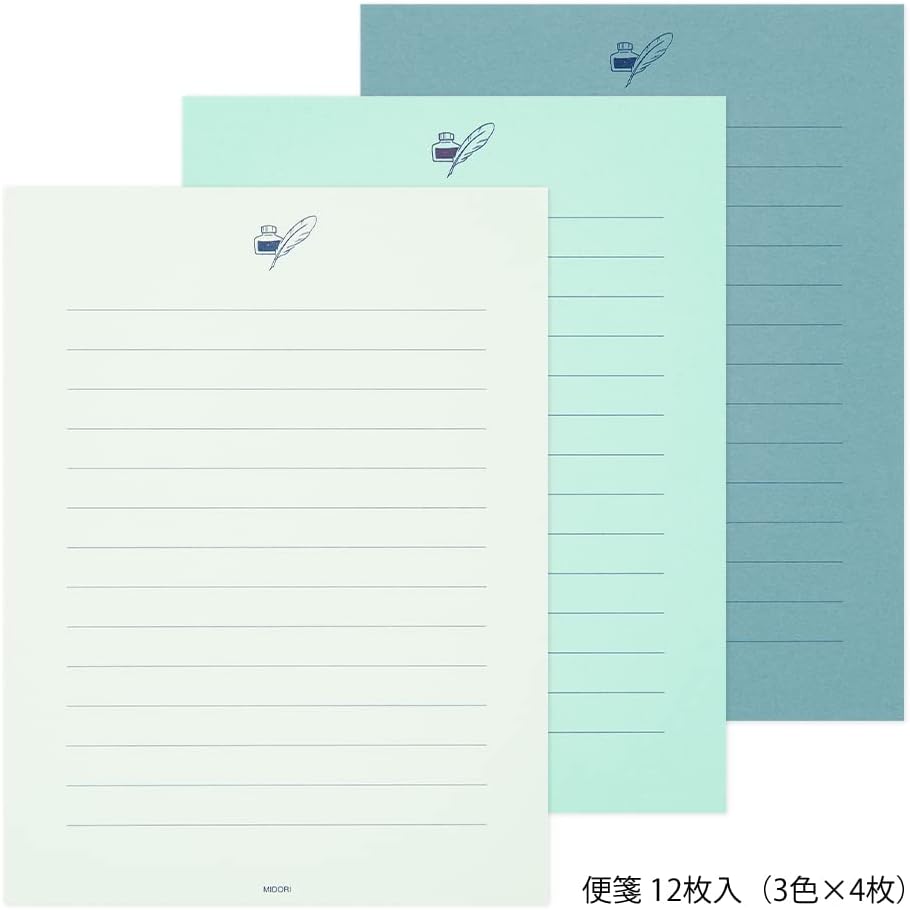 DESIGNPHIL 86917006 Midori Letter Set, Gift Color, Blue
